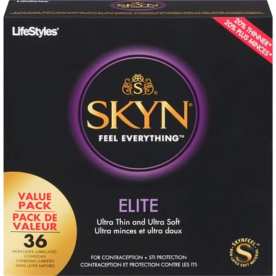 SKYN® Elite 36 Natural Latex Free Lubricated Condoms