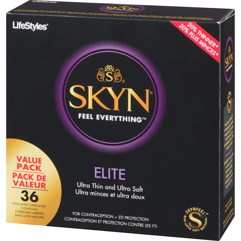 SKYN® Elite Condoms Lubrifiés sans Latex Naturel