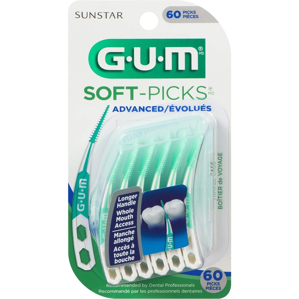 GUM Soft-Picks  Advanced Dental Picks - 60ct