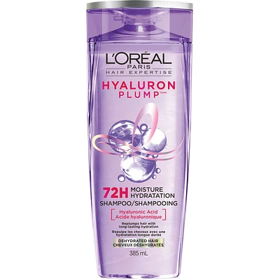 L'Oreal Paris Hair Expertise Hyaluron Plump Shampoo with Hyaluronic Acid for Dry Hair, Adds Moisture, For Hair Hydration, 385ml