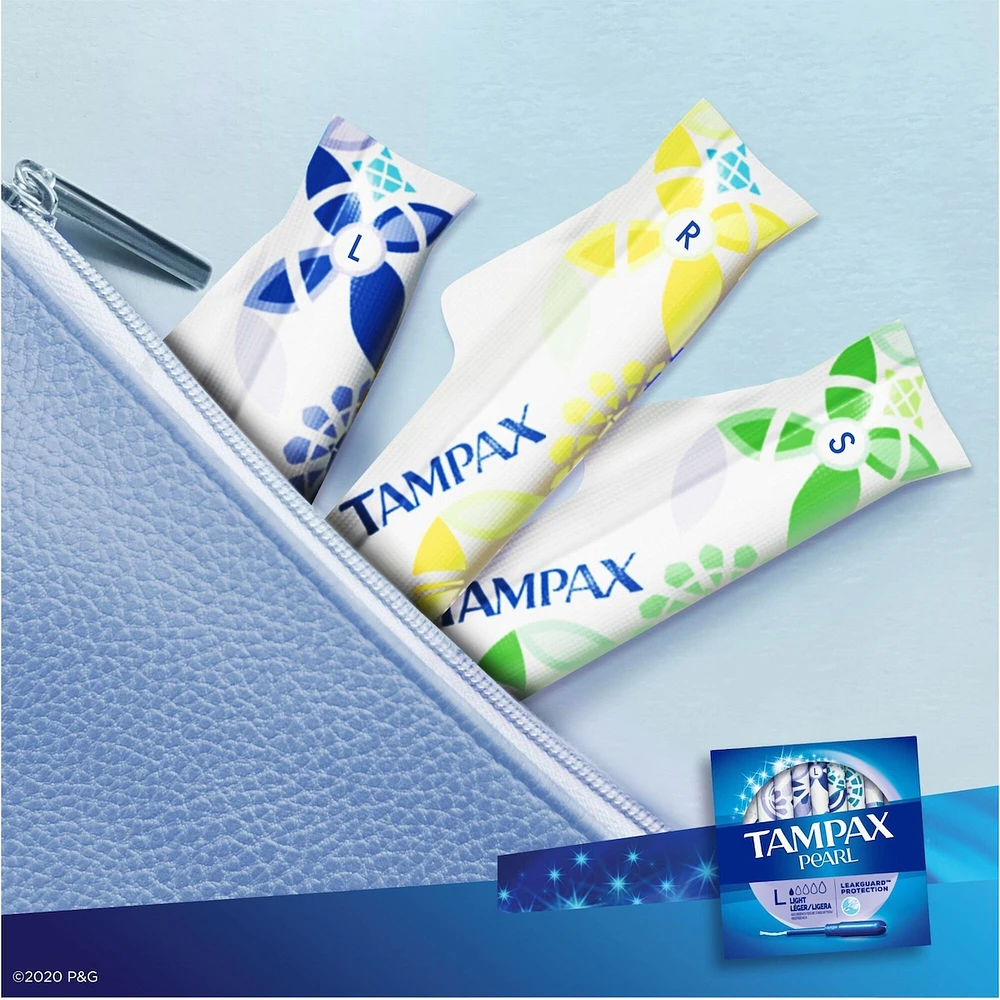 Pearl Tampons Light Absorbency, 18 Count