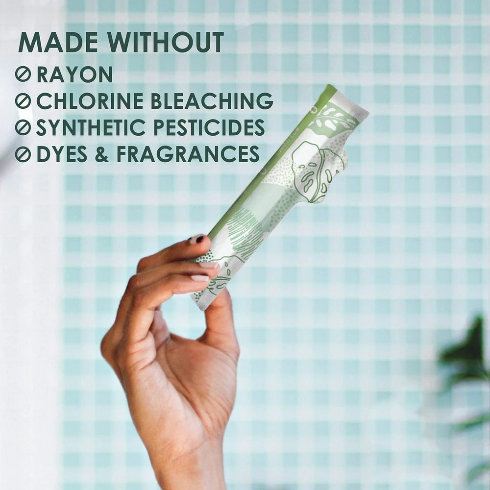 Cotton Tampons Regular/Super Absorbency Multipack, Free from Chlorine Bleaching, Pesticides, Fragrances, or Dyes