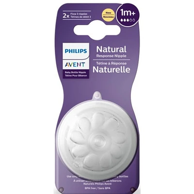 Tétine Natural Response Philips Avent à débit no 5, 6 mois et plus, emb. de 2, SCY964/02