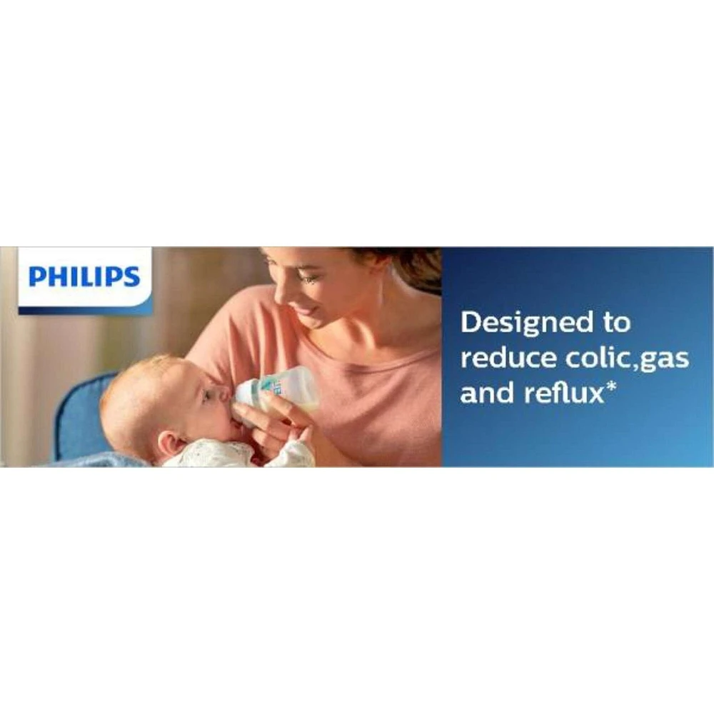 Avent Anti-colic Baby Bottle with AirFree Vent, 4oz, 1 pack, SCY701/01