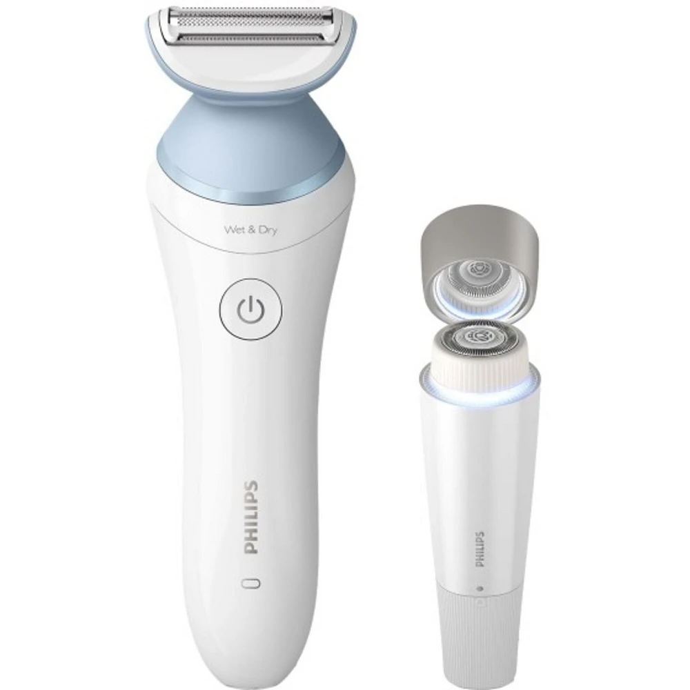 Rasoir pour femmes série 8000 de Philips avec épilateur pour les poils du visage, utilisation avec ou sans fil pour usage humide et sec, 5 accessoires, BRL166/91