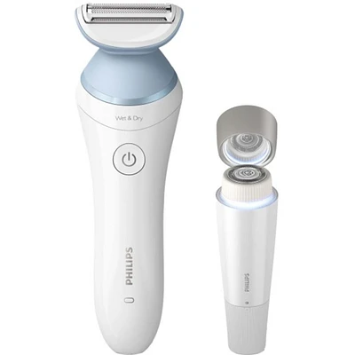 Rasoir pour femmes série 8000 de Philips avec épilateur pour les poils du visage, utilisation avec ou sans fil pour usage humide et sec, 5 accessoires, BRL166/91