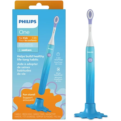 Brosse à dents à pile Philips One de Sonicare, bleu, HY1130/02