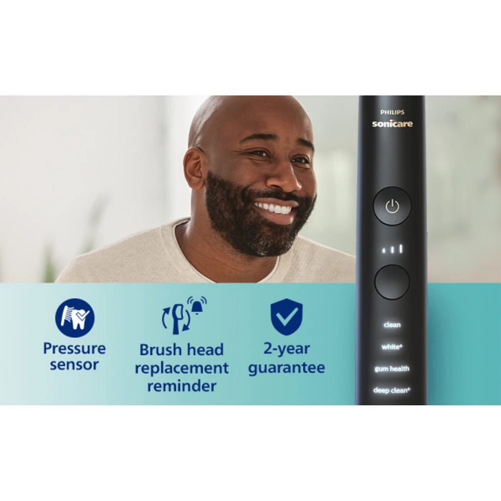 Brosse à dents électrique rechargeable Philips Sonicare DiamondClean Smart 9350, noir, HX9902/76