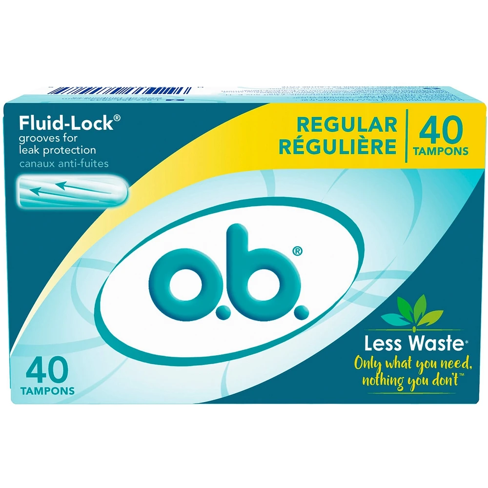 Tampons o.b. originaux sans applicateur à absorptivité régulière