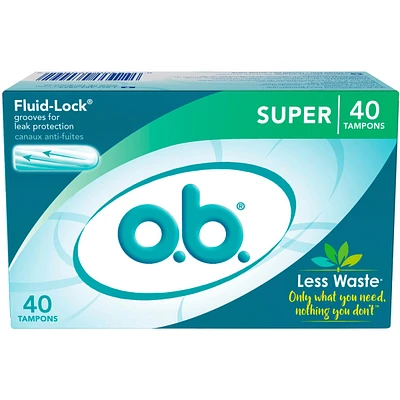 o.b. Original Non-Applicator Tampons Super Absorbancy
