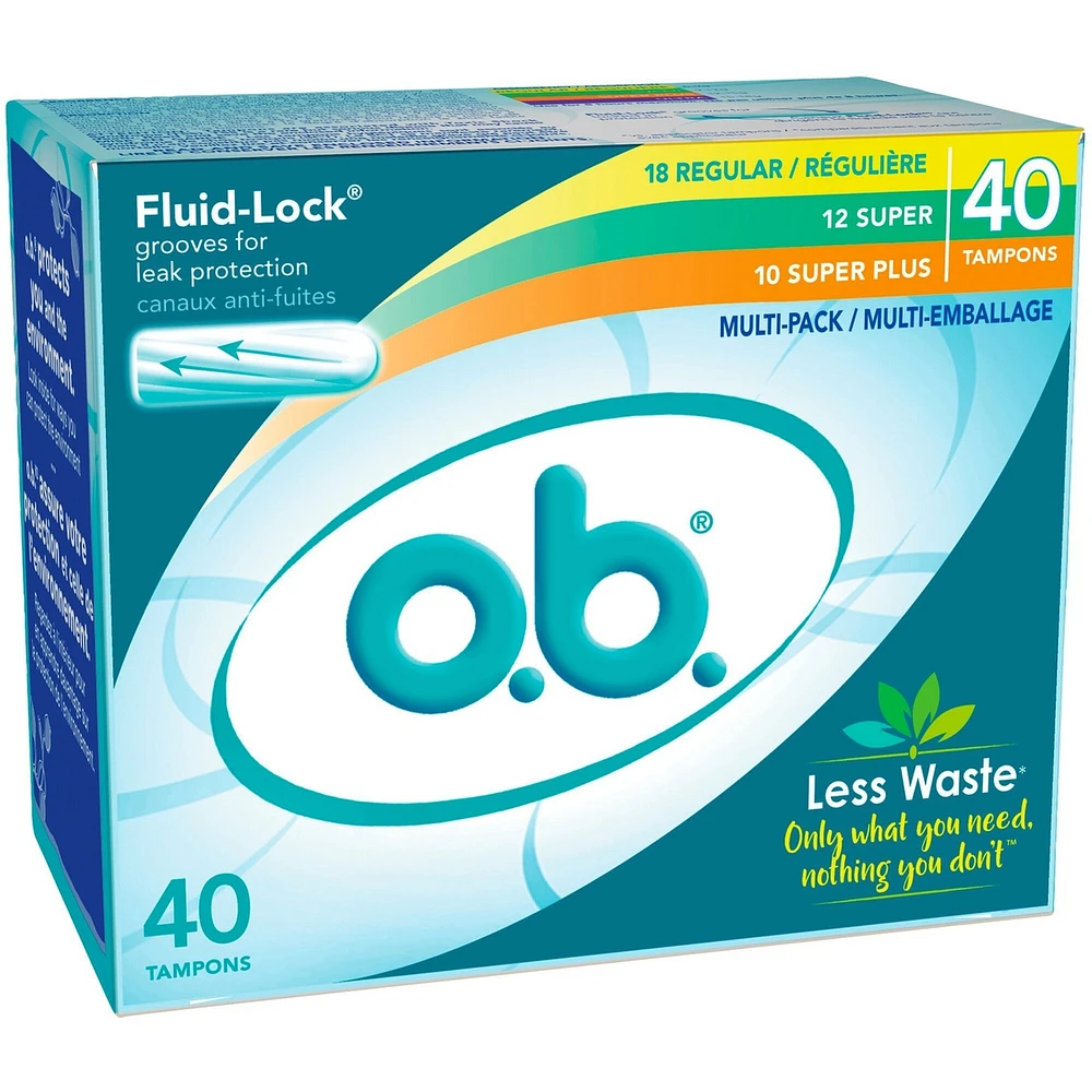 o.b. Original Non-Applicator Tampons Multipack Regular Super & Super Plus