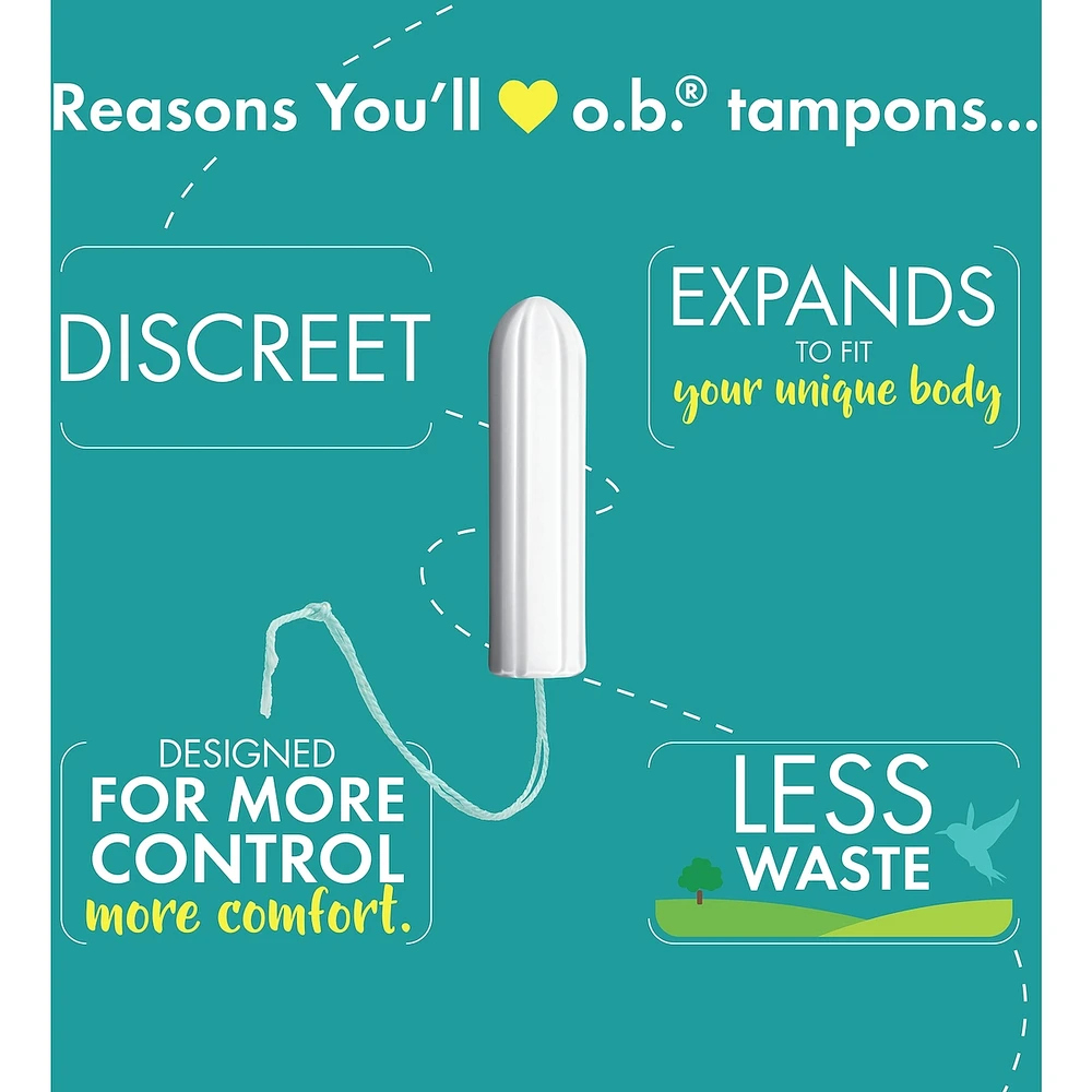 o.b. Original Non-Applicator Tampons Multipack Regular Super & Super Plus