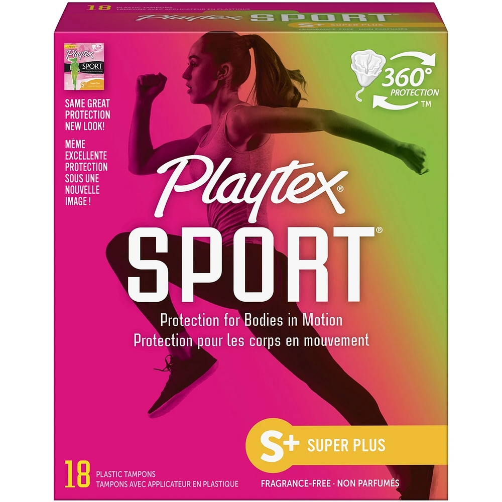 Tampons non parfumés pour athlètes Sport de Playtex à absorptivité super plus