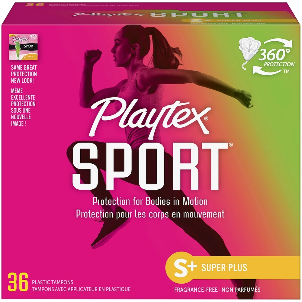 Tampons non parfumés Sport de Playtex à absorptivité super plus