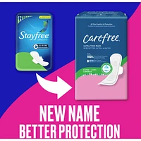CAREFREE® Ultra Thin Pads, Super/Long Pads With Wings, 28ct
