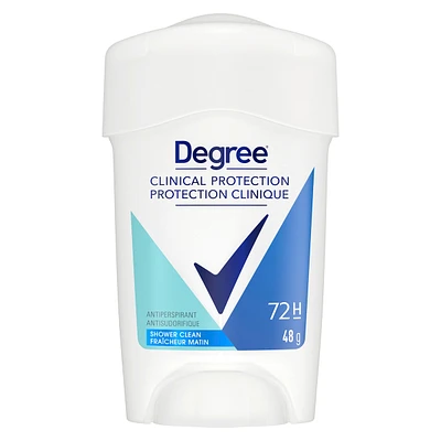 Degree for Women Clinical Protection Antiperspirant Stick for sweat protection Shower Clean antibacterial odour protection 48 g