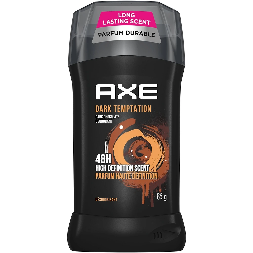 Déodorisant AXE Dark Temptation protection longue durée contre les odeurs pour hommes 48 heures parfum haute définition 85 GR