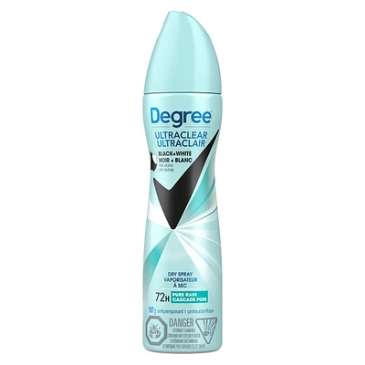 Dove Black+White Dry Spray Antiperspirant Pure Rain antibacterial odour protection 107 GR