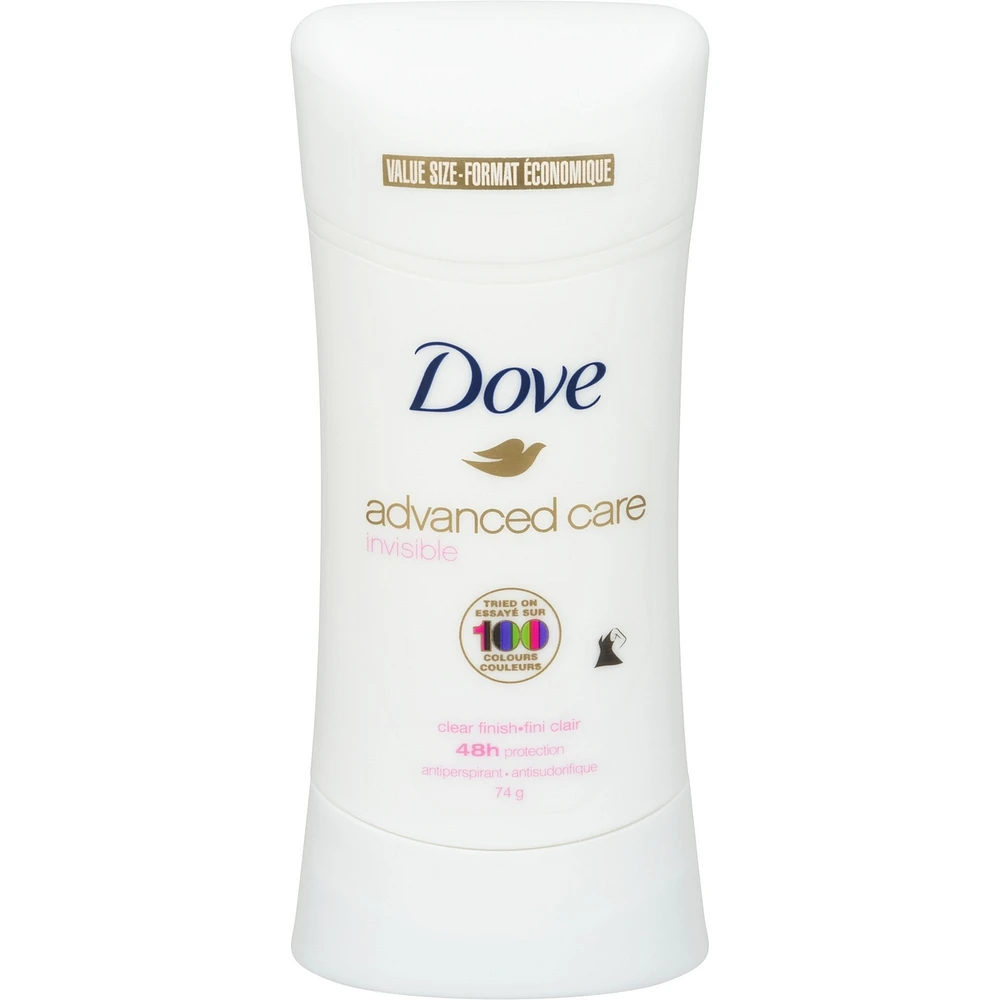 Dove Advanced Care Antiperspirant Stick Clear Finish antibacterial odour protection 74g