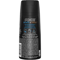 AXE  Dual Action Deodorant Body Spray for Long Lasting Odour Protection Sneakers and Cookies Sage & Cedarwood Men's Deodorant 48 hours Fresh formulated without Aluminum 113 g