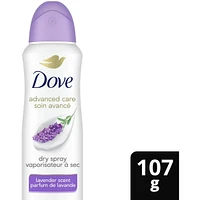 Advanced Care Lavender Scent Dry Spray Antiperspirant Deodorant for Women with Pro-Ceramide Technology for Soft, Resilient Skin