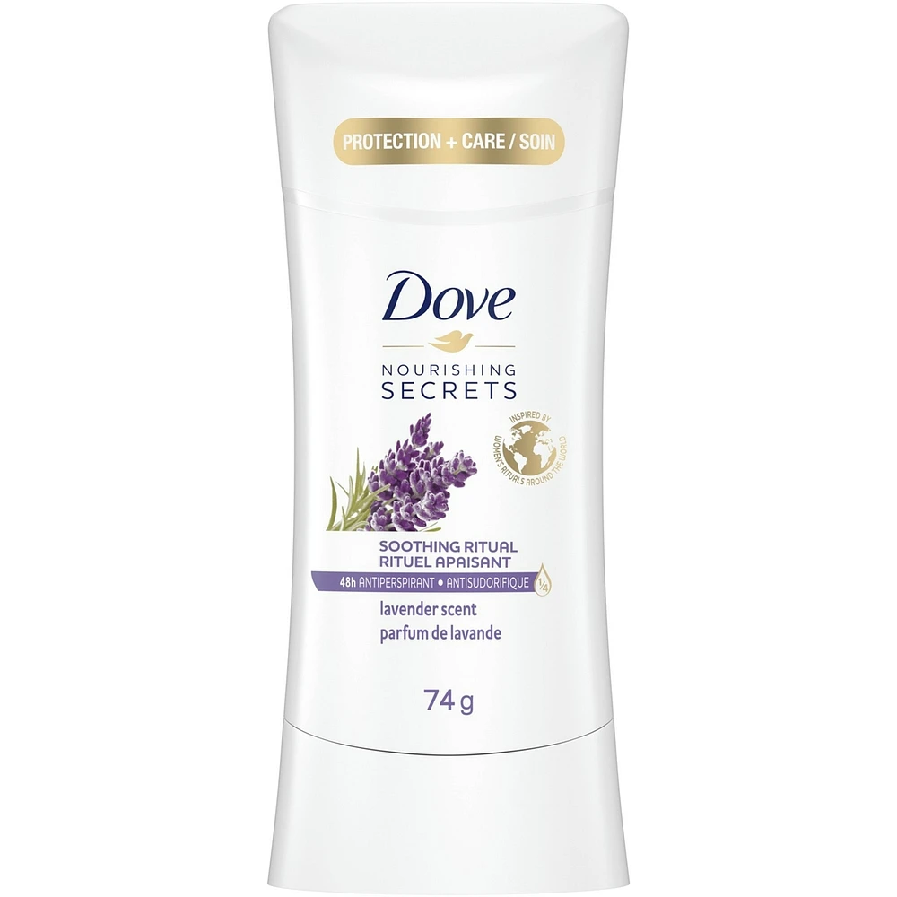 Antisudorifique Dove Nourishing Secrets Parfum lavande protection antibactérienne contre les odeurs 74 g