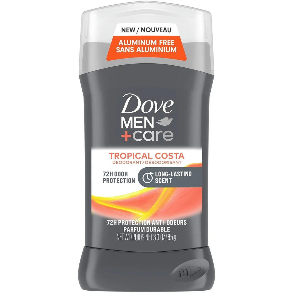Men+Care  Tropical Costa 72h Men's Aluminum-Free Deodorant with Non-Irritant Formula, 1/4 Moisturizing Cream and Vitamin E