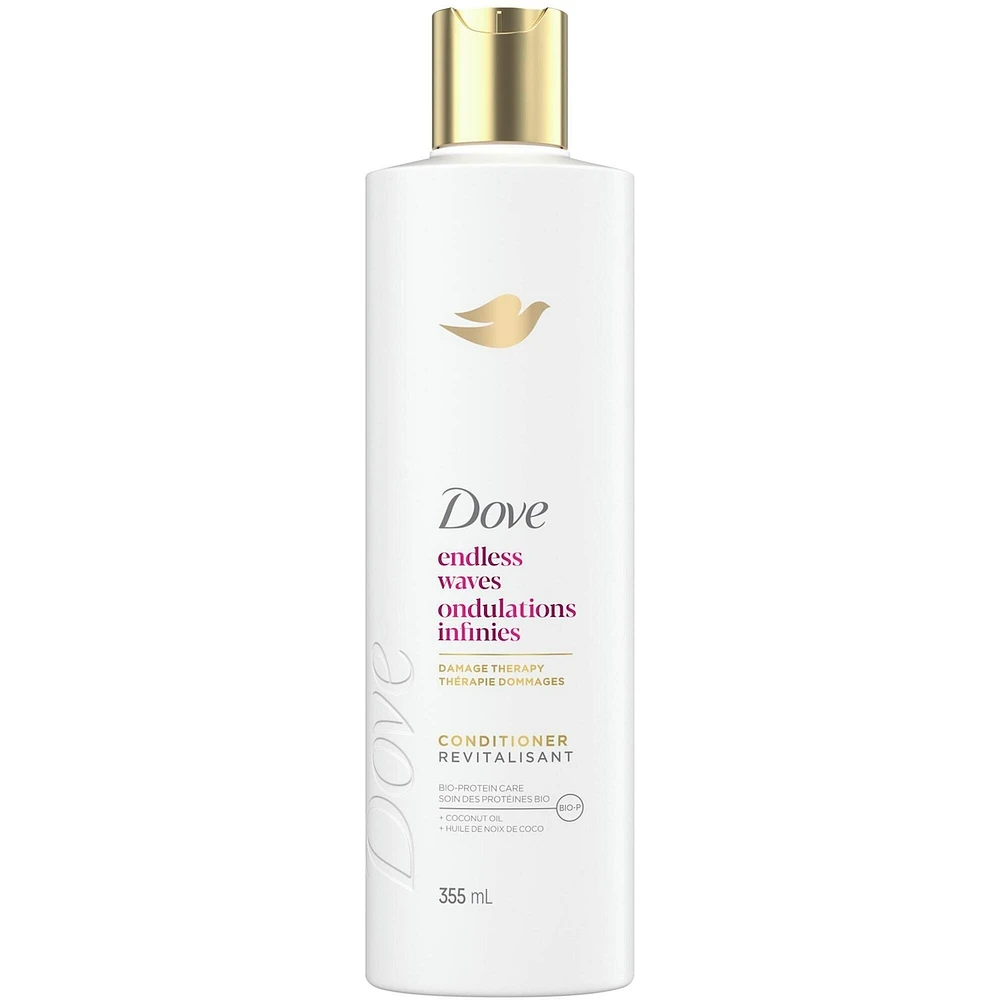 Dove Endless Waves Conditioner for Wavy Hair,  with Liquid Bio-Protein Care technology, 355 ML