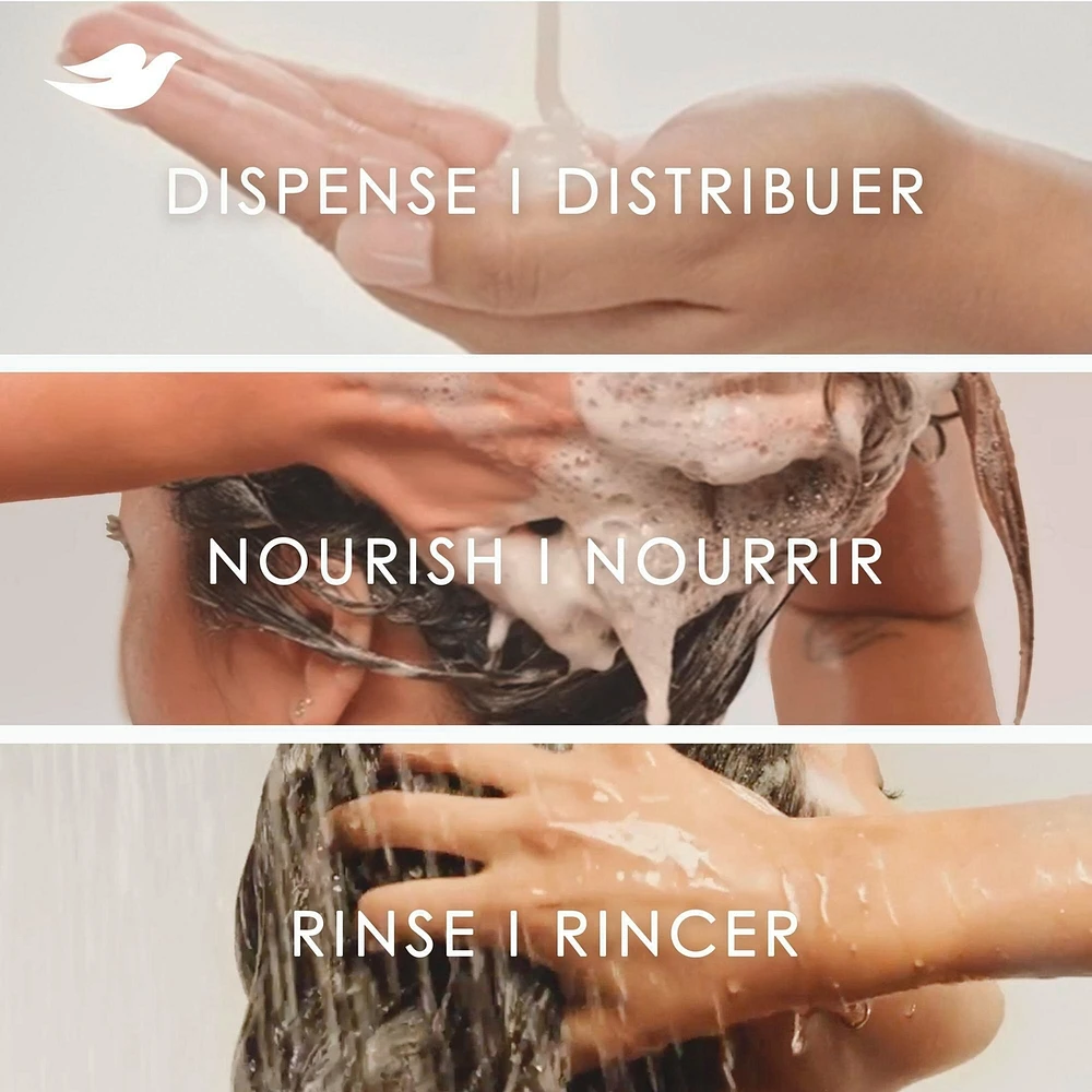 Revitalisant pour Cheveux Secs Dove Hydratation quotidienne avec Soin Protéine Liquide Bio et Sérum d'Acide Hyaluronique, 530 ML