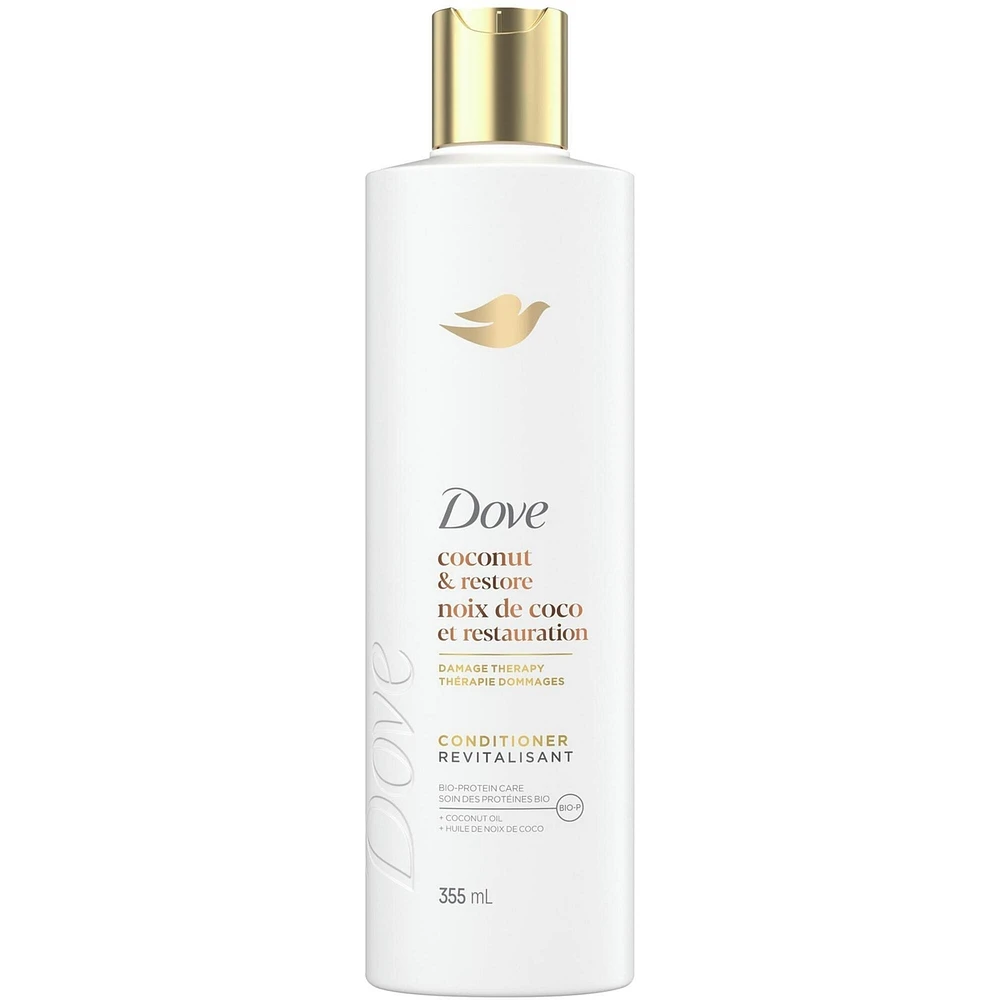 Dove Coconut Oil & Restore Conditioner for Damaged Hair,  with Liquid Bio-Protein Care 355 ML