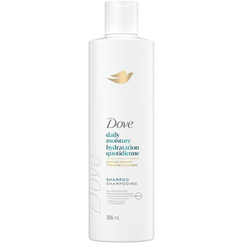 Dove  Shampoo for Dry Hair Daily Moisture with Liquid Bio-Protein Care and Hyaluronic Serum 355 ML