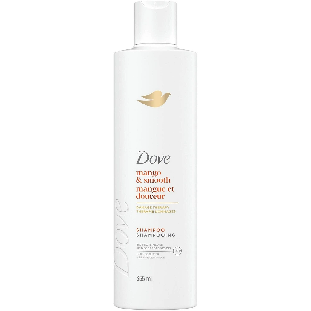 Shampoing pour cheveux ternes et secs, Dove Mangue et Douceur avec technologie Soin Bio-Protéine Liquide, 355 ML