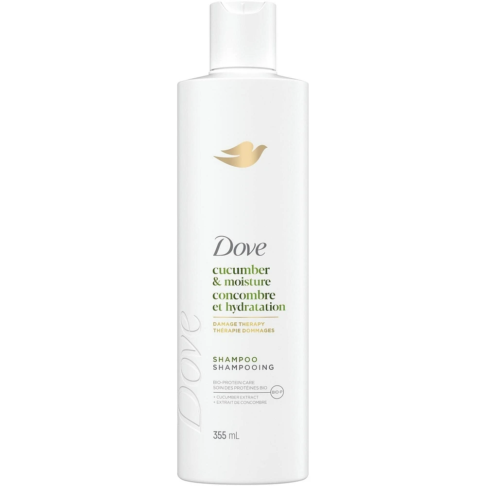 Dove Cucumber Moisture Shampoo for Dull & Dry Hair,  with Liquid Bio-Protein Care, 355 ML