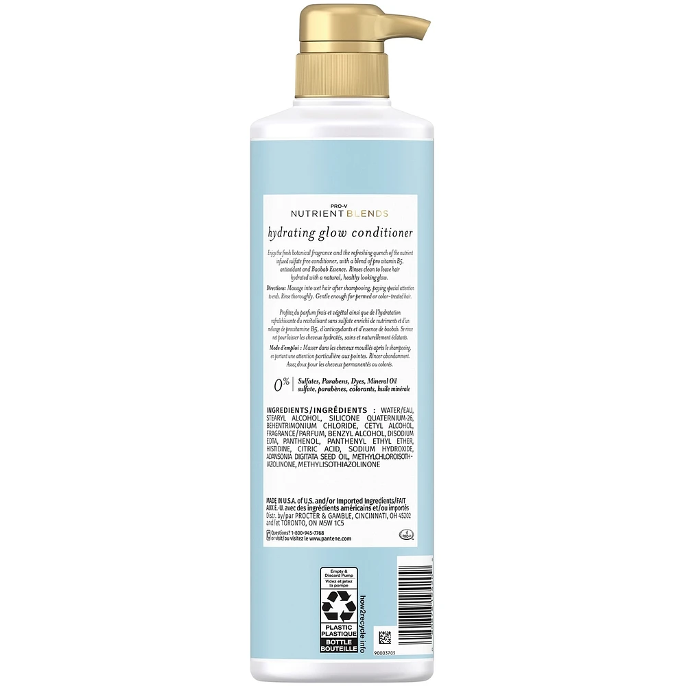 NUTRIENT BLENDS Hydrating Glow SULFATE FREE CONDITIONER With Baobab Essence, 400 mL