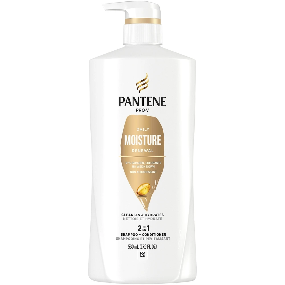 Shampooing et revitalisant 2 en 1 PRO-V Daily Moisture Renewal, 17,9 oz/530 mL