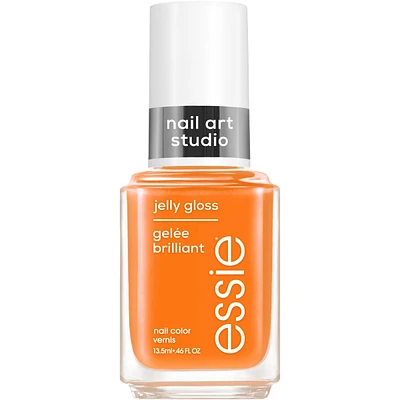 essie nail art studio jelly polish, sheer finish, cheeky jelly, peach, 13.5 ml