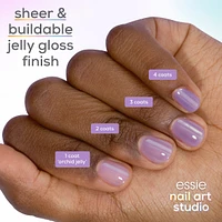 essie nail art studio jelly polish, sheer finish, cheeky jelly, peach, 13.5 ml