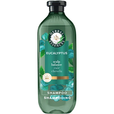 Herbal Essences Eucalyptus Sulfate Free Shampoo, Scalp Balance, 400 mL, with Certified Camellia Oil and Aloe Vera, For All Hair Types, Especially with Dry Scalp