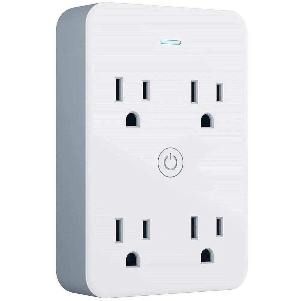 EXTEND - Bloc mural intelligent Wi-Fi avec 4 prises et protection contre la surtension