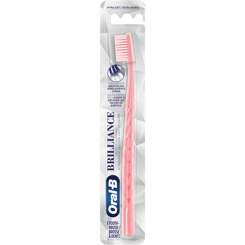 Brosse à dents blanchissante Brilliance, extra souple, les couleurs peuvent varier, 1 unité