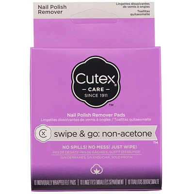 Swipe & Go Non-AcetoneTM Nail Polish Remover Pads