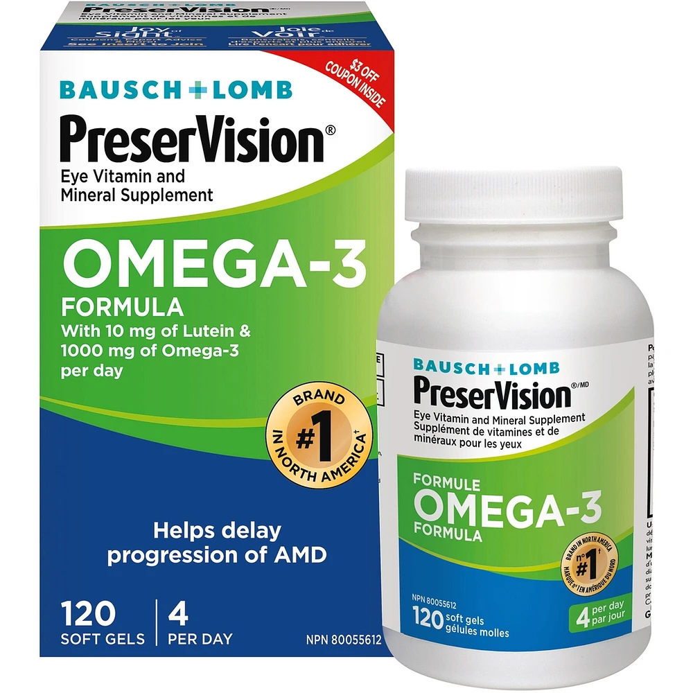 Eye Vitamins and Supplements Omega-3 Formula