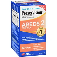 PreserVision Eye Vitamin & Mineral Supplements AREDS 2 Formula Soft Gels