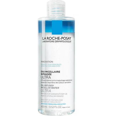 La Roche-Posay Oil-Infused Micellar Cleansing Water, Sensitive Skin and Eyes, with 10% Ultra Fine Oil, Gentle and Non-Greasy 400mL