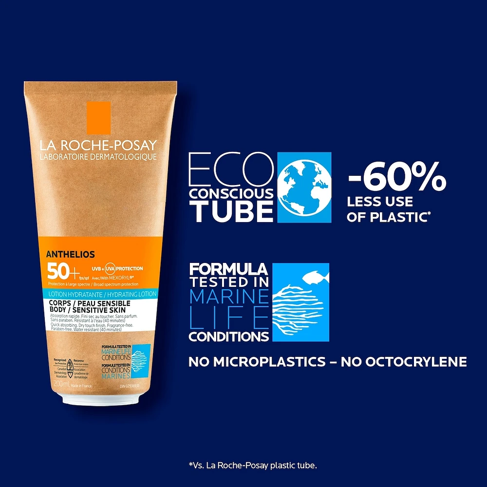 ANTHELIOS HYDRATING LOTION SPF 50+ ECO TUBE - Lightweight Broad-Spectrum Sunscreen That Protects From UVB and UVA Rays