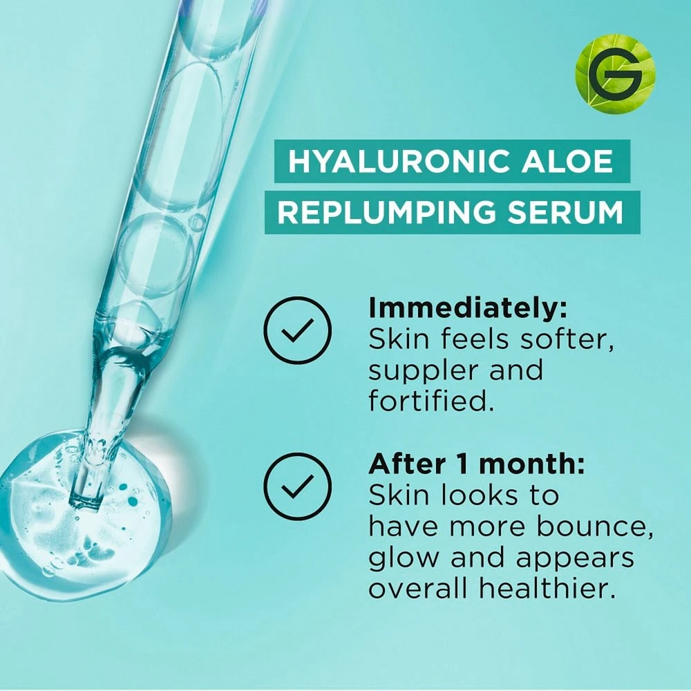 Aloe Vera Face Serum with Hyaluronic Acid, Replumping and Hydrating, for Normal to Combo Skin