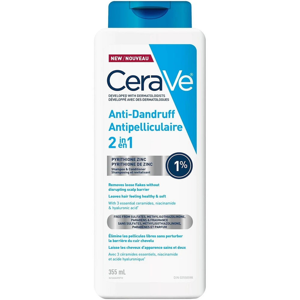 Shampooing et Revitalisant Hydratant Antipelliculaire 2-en-1