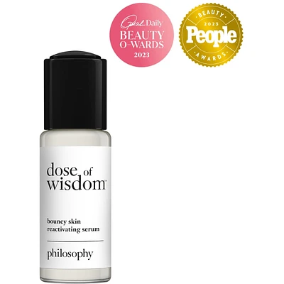 dose of wisdom™ sérum réactivant pour une peau rebondie hydratée et soutenue grace au collagène, enrichi en oxygène, vitamine C acide hyaluronique