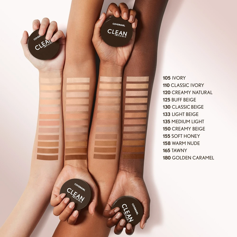 Clean Invisible Pressed Powder, Lightweight, Breathable, Vegan Formula, Talc- and fragrance-free