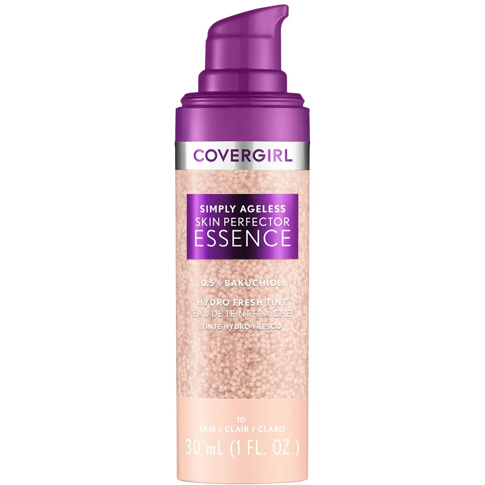 Simply Ageless Skin Perfector Essence Foundation, Sheer Tinted Perfector, Skincare Makeup Hybrid, Radiant Finish, Skin-Like Vegan Formula